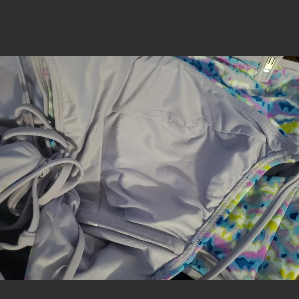 : * NWT Time And Tru  2 Piece bikini Bathing Suit women's sz L ( 12-14 ) - Picture 9 of 10